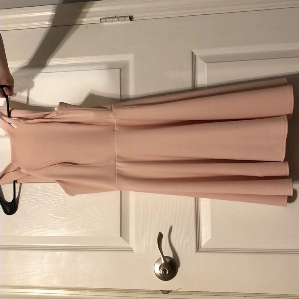 Pink strappy open back dress